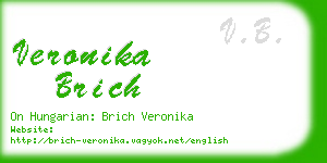 veronika brich business card